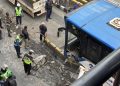 Bus TransJakarta Tabrak Separator Busway, MT Haryono Macet Parah