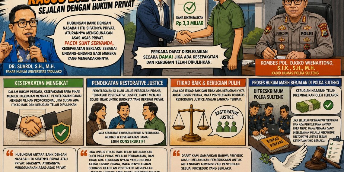 Dr. Suardi: Penyelesaian Damai Kasus BNI Parigi Sejalan dengan Hukum Privat