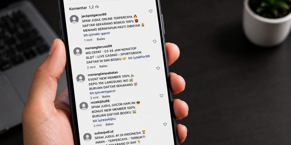 Pelaku Judol Gunakan Bot dan Ribuan Akun Palsu untuk Serbu Kolom Komentar Medsos