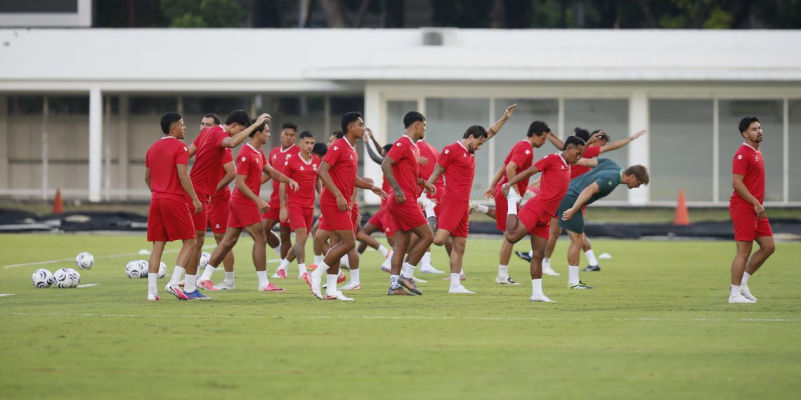 Latihan Timnas Indonesia jelang melawan Kamboja