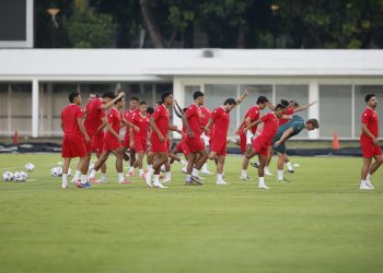 Latihan Timnas Indonesia jelang melawan Kamboja