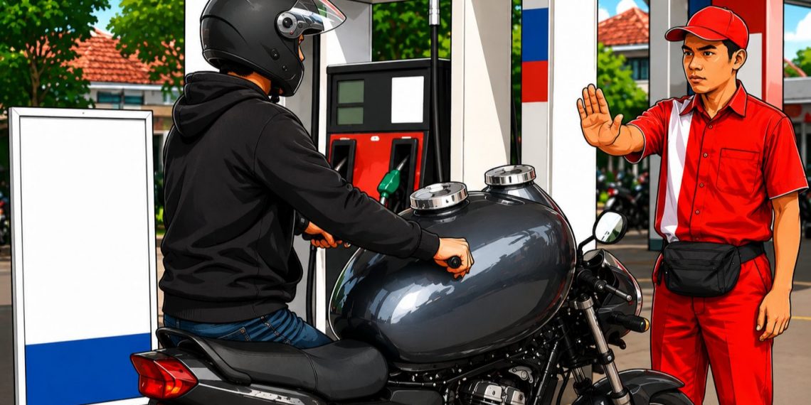 Motor Bertangki Modifikasi Tak Lagi Dilayani Isi Pertalite di SPBU, Ini Aturannya