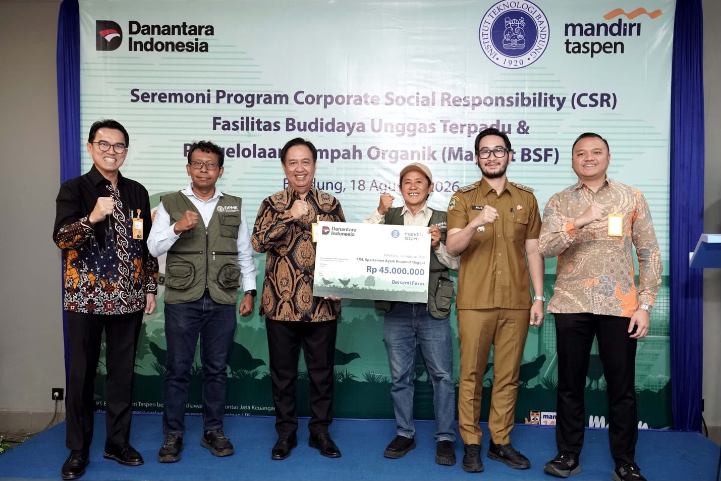 Gandeng ITB, Bank Mandiri Taspen Kembangkan Budidaya Unggas Berbasis Magot di Bandung Barat