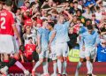Manchester City mengalahkan Manchester United 1-0 dalam Derby Manchester lewat gol Erling Haaland setelah drama VAR.