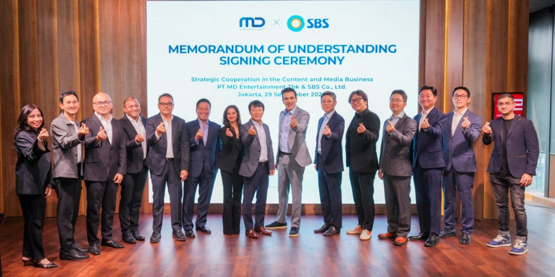 MD Entertainment dan SBS menandatangani MOU kerja sama konten, termasuk menghadirkan program SBS dan mengembangkan remake berbahasa Indonesia.