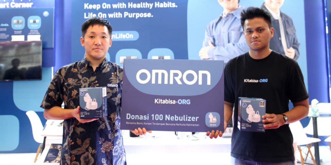 OMRON dan Kitabisa Donasikan 100 Nebulizer untuk Korban Karhutla