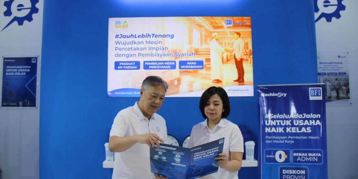 BFI Finance menghadirkan promo pembiayaan mesin dengan bunga 0% dan fasilitas modal kerja di All Print Indonesia Expo 2026.