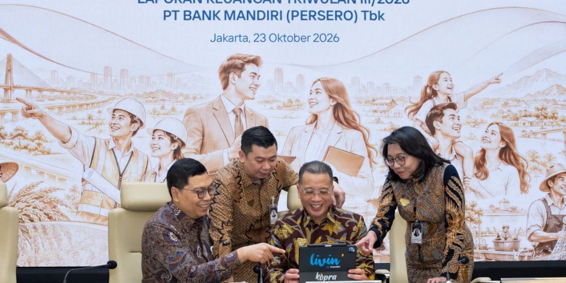 Bank Mandiri membukukan laba bersih konsolidasi Rp45,5 triliun hingga kuartal III 2026, tumbuh 20,7 persen secara tahunan.