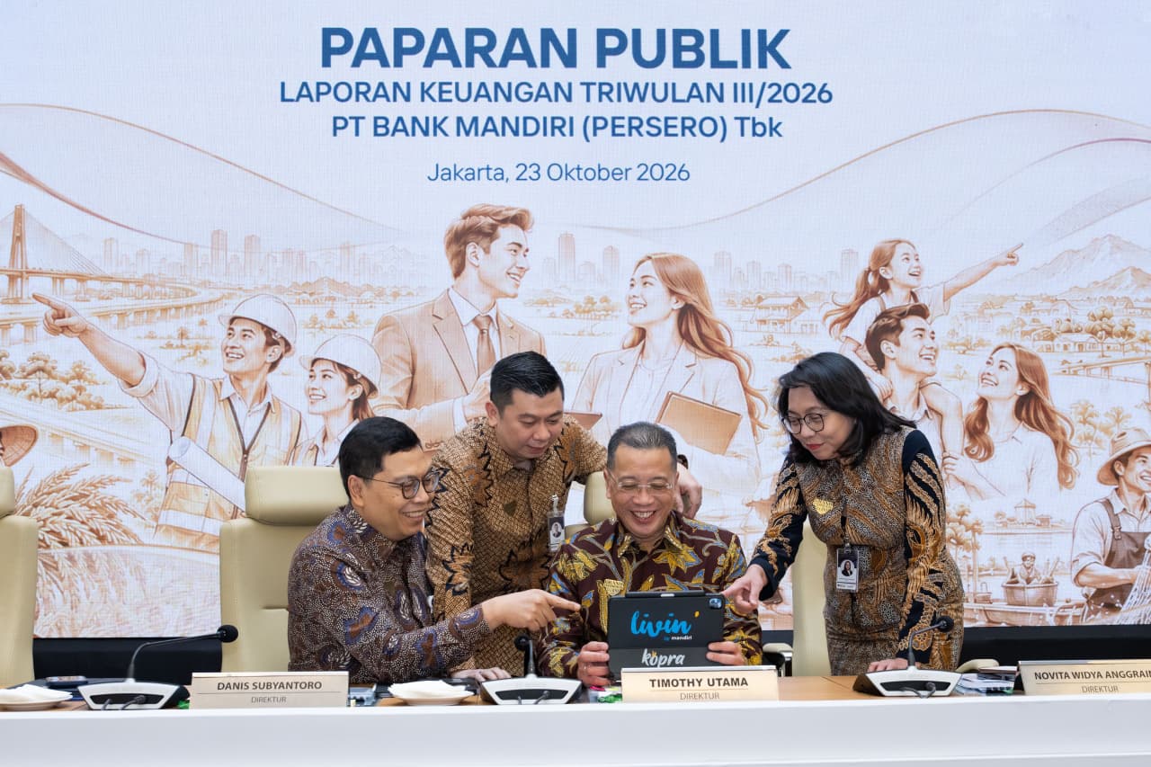 Bank Mandiri Cetak Laba Rp45,5 Triliun
