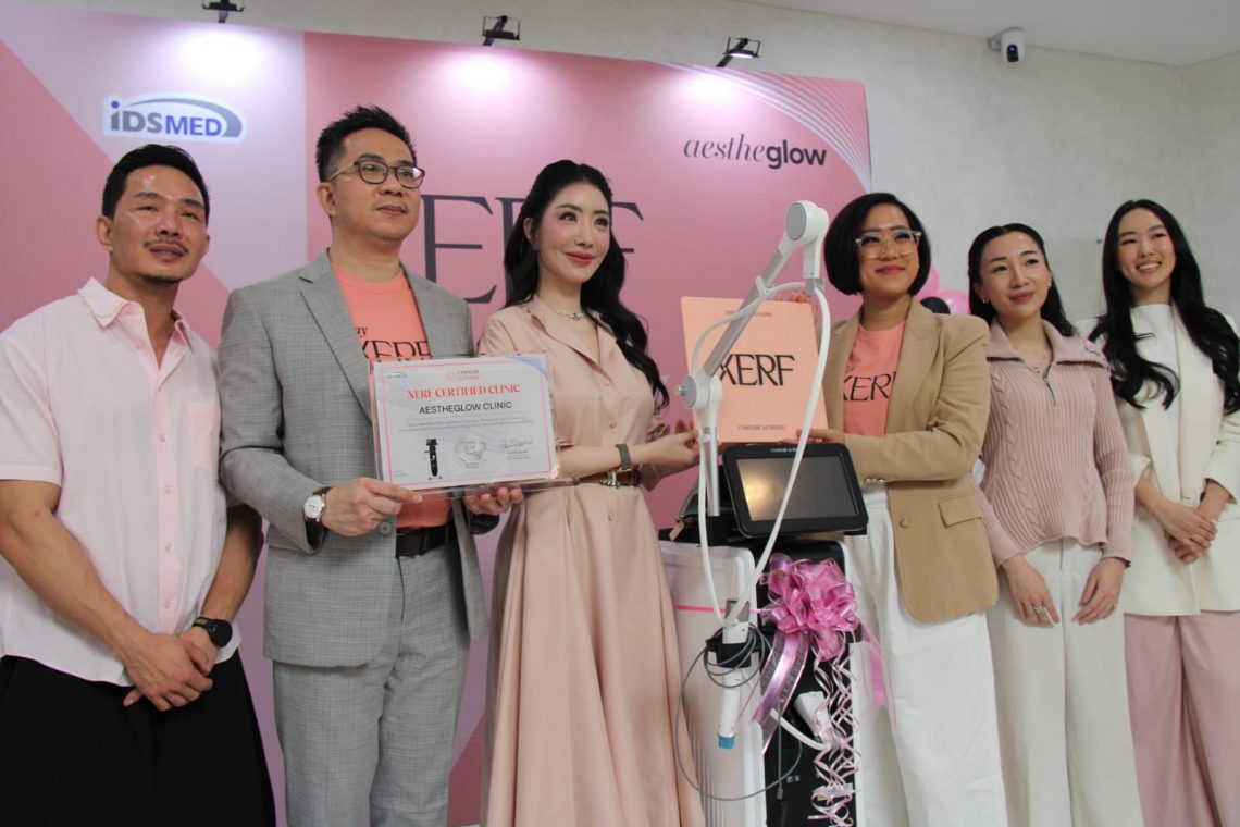 Hian Tjen and Jovi Adhiguna Attend Launch of XERF at Aestheglow Clinic