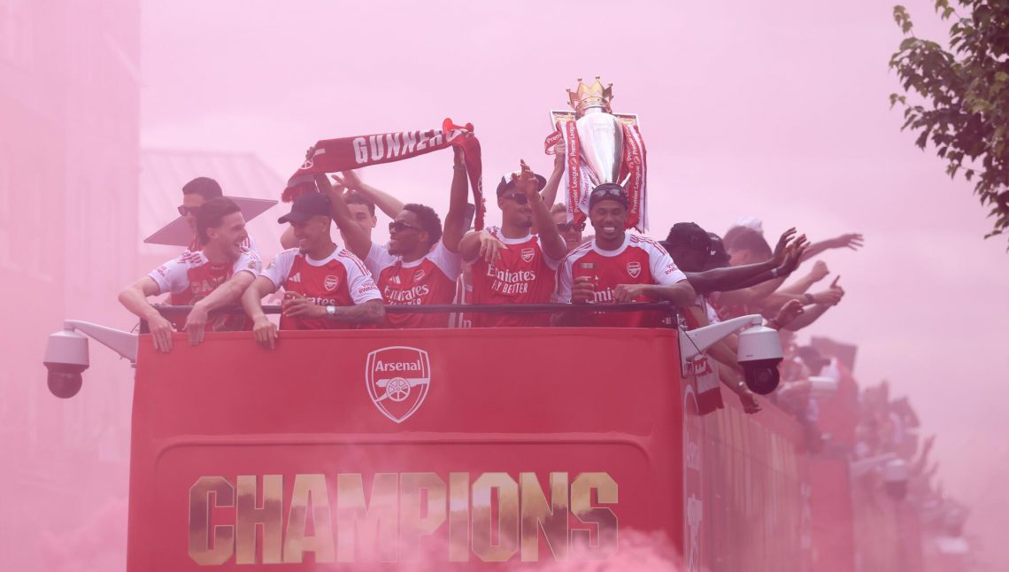 Arsenal Celebrate Premier League Title Despite Champions League Defeat