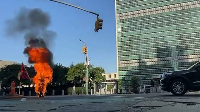 Man Dies After Setting Himself on Fire Near UN Headquarters in New York