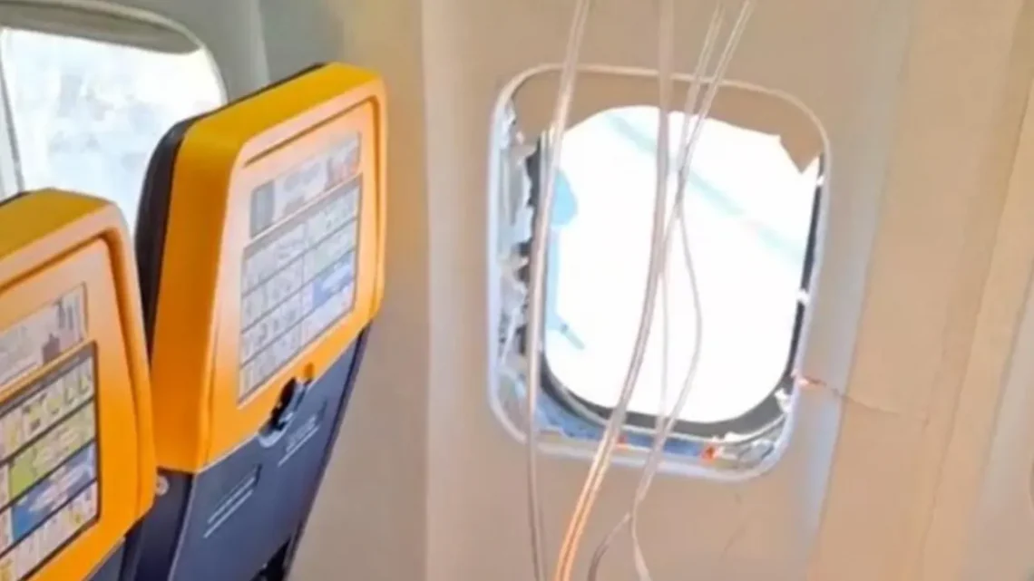 Ryanair Passenger Nearly Sucked Out After Cabin Window Detaches Mid-Flight