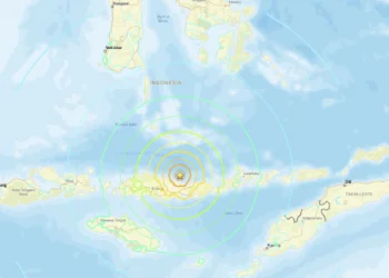 A powerful 7.7-magnitude earthquake hit the country of Indonesia Friday. (USGS)