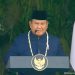 President Prabowo urges prayers for people affected by disasters during Indonesia’s 81st Independence Day celebrations. (Screenshot from the Presidential Secretariat’s YouTube channel)