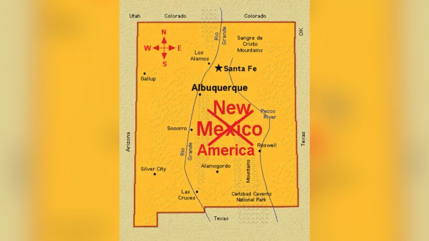 Trump Shares Map Renaming New Mexico as “New America”