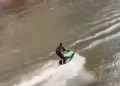 Man Arrested After Riding Jet Ski Through Flooded Bangkok Street