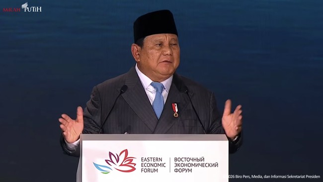 President Prabowo’s speech as the Main Guest of Honor at the 11th EEF in Vladivostok. Photo: Screenshot from the Presidential Secretariat YouTube channel.