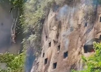 Wildfire Burns Ancient Stone Graves in South Sulawesi, Suspect Escapes