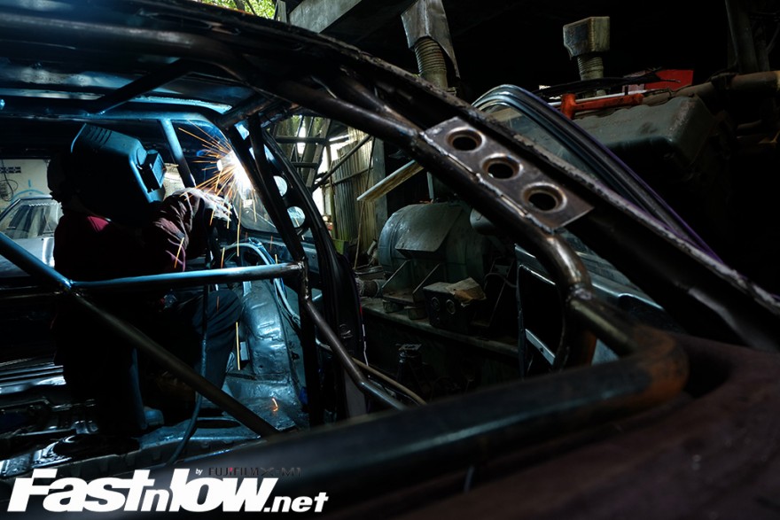 Bengkel Idek wahyu lamban roll bar drag race safety keamanan balapan fuji xm1 x-m1 5