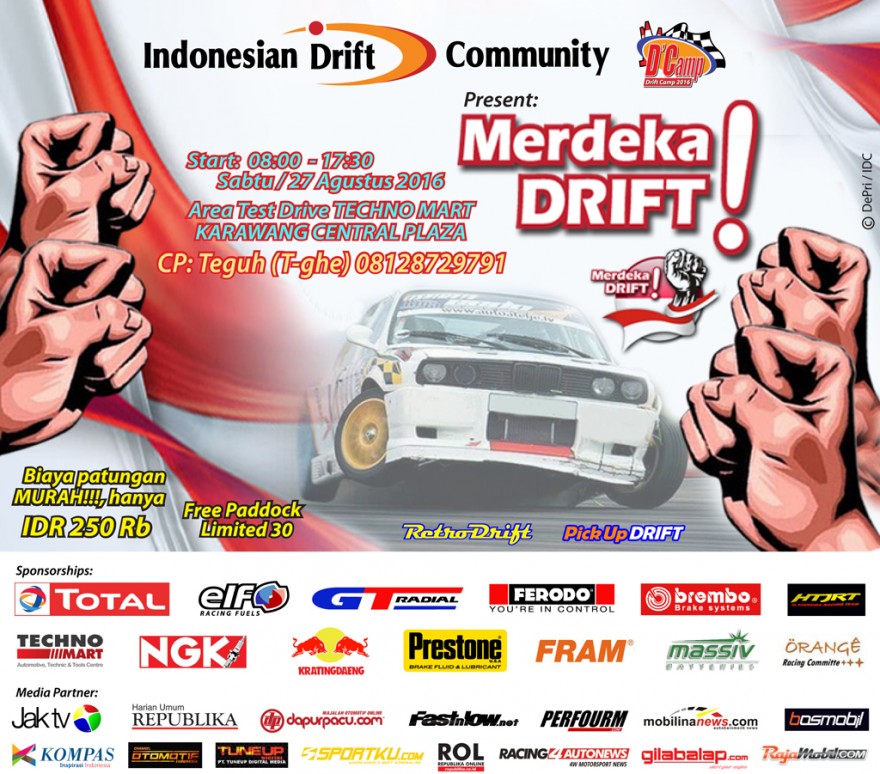 Flyer Merdeka Drift + Media