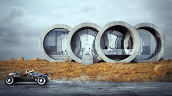 Ringshouse Rumah Unik Berbentuk Logo Audi