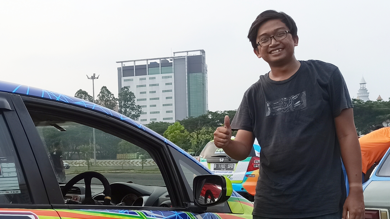 Ardian Pradana fotografer balap yang akhirnya turun balap di Kejurnas Slalom 2022