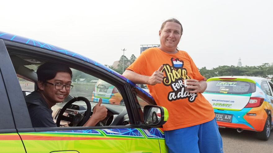 Ardian Pradana fotografer balap yang akhirnya turun balap di Kejurnas Slalom 2022