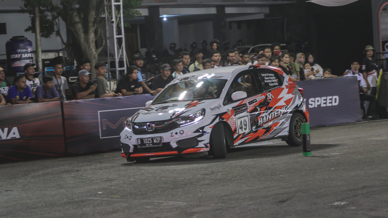 Honda Brio pacuan Canya Prasetyo di Kejurnas Slalom 2023