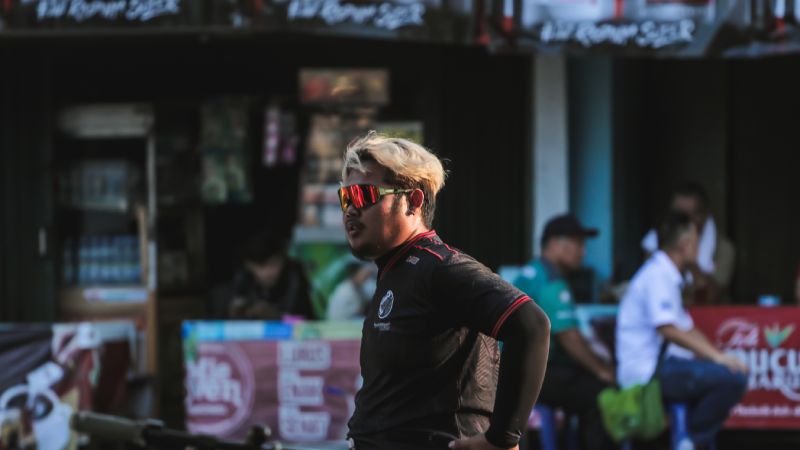 Andry Rifai salah satu peslalom Banteng Motorsport yang menggunakan Starlet KP