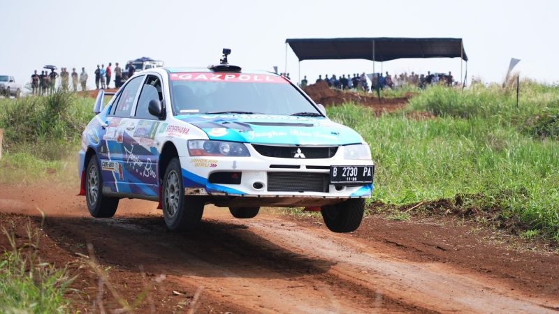 Aksi M Yassin Kosasih di Kejurda Sprint Rally dengan Mitsubishi Evo IX