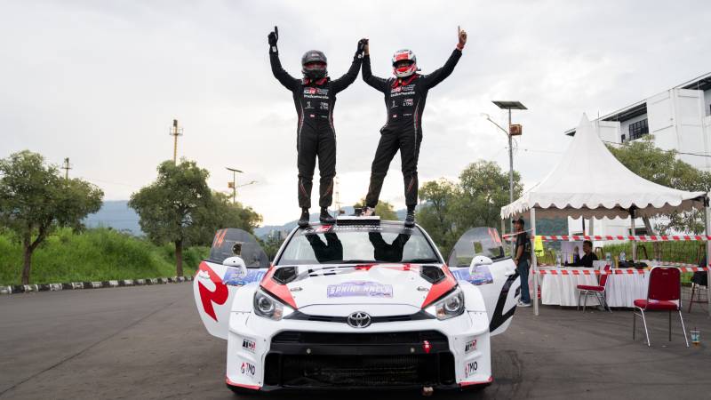 Ryan Nirwan menang telak di Kejurnas Sprint Rally Bandung 2025