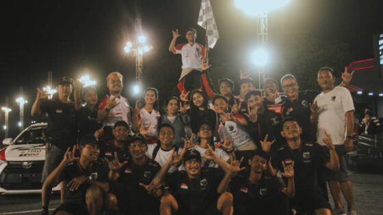 Perayaan kemenangan Banteng Motorsport di Yogyakarta 2025