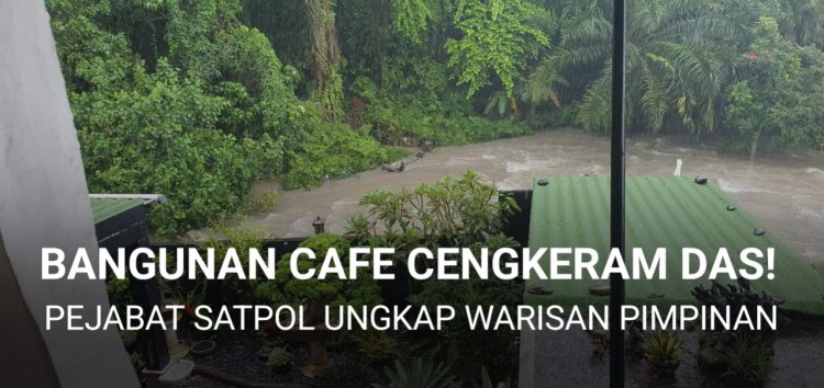 Bangunan permanen di belakang Cafe dan Resto Blue Diamond di Jalan Gereja, berdiri di DAS. ist