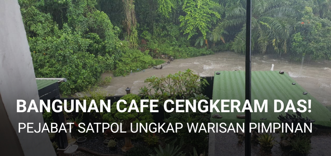 Bangunan permanen di belakang Cafe dan Resto Blue Diamond di Jalan Gereja, berdiri di DAS. ist