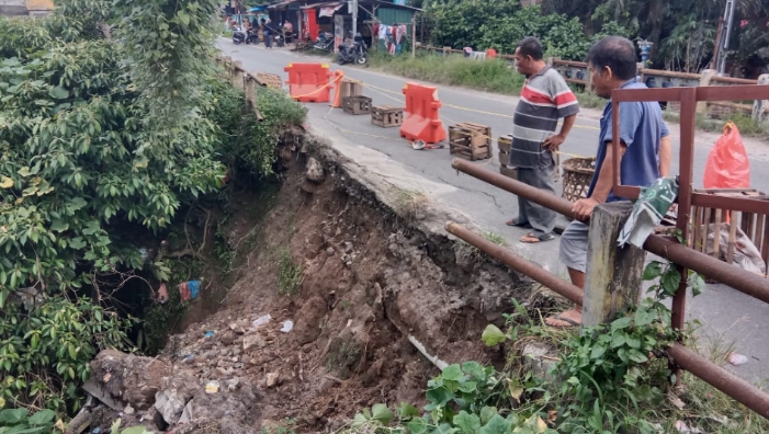Jembatan Zaman Belanda di Siantar Berusia 134 Tahun Ambruk