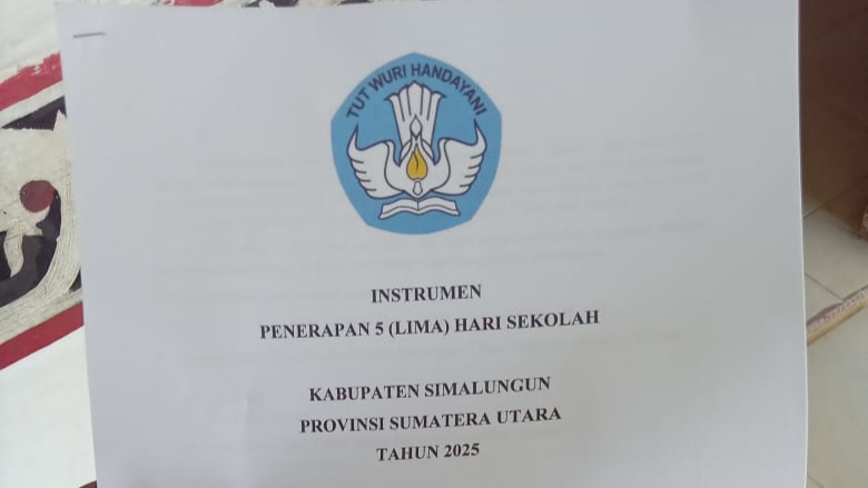 Penerapan belajar lima hari di Simalungun dalam tahap sosialisasi. ist