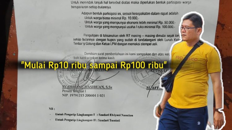 Iuran jaga malam dikeluhkan masyarakat. insert: Syahrizal Hasibuan
