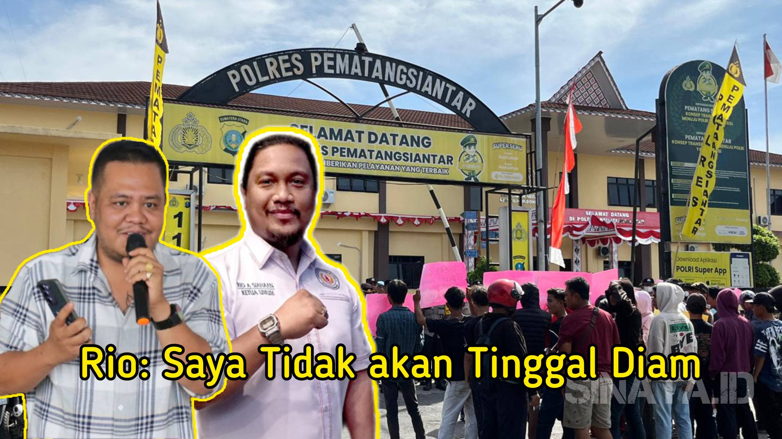 Kolase foto aksi unjuk rasa APSU. (insert: Rio Siahaan dan Willy Sidauruk)