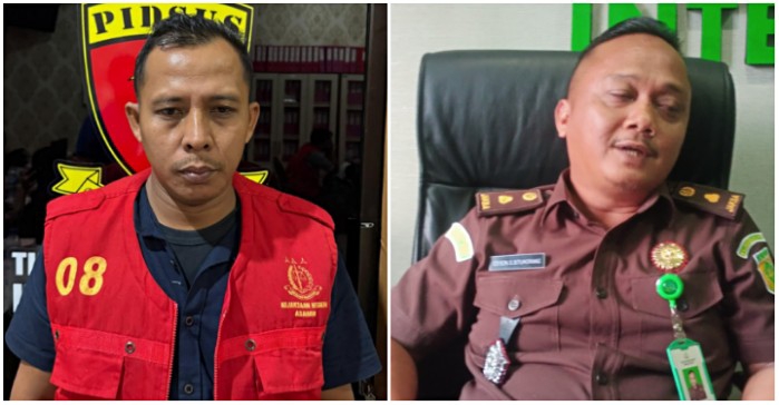 Kardianto (kiri) dn Kasi Intel Kejari Simalungun Edison Situmorang SH (kanan).