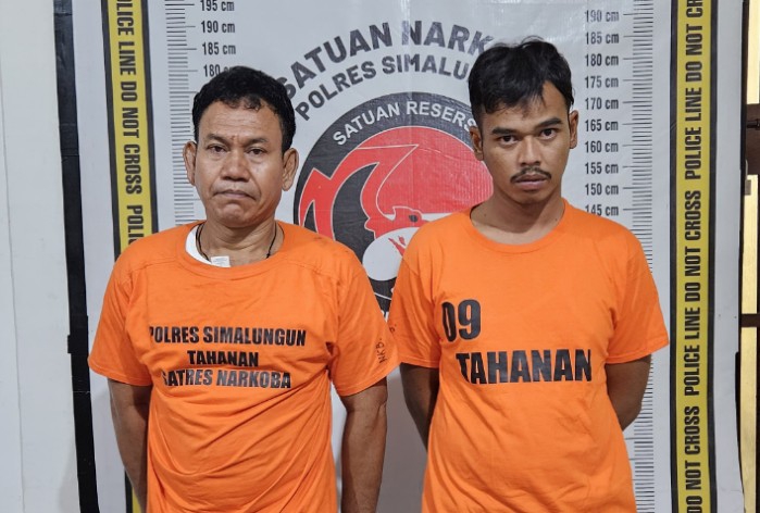 Dua tersangka yang dibekuk Polres Simalungun