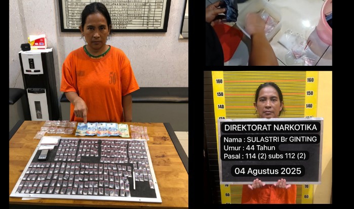 Tersangka, seorang wanita berusia 44 tahun
