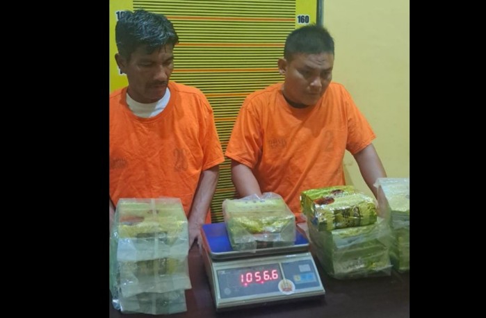 Dua tersangka kurir 10 kg sabu