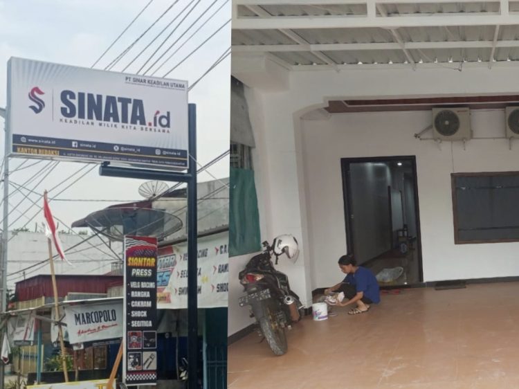 Kantor Sinata.id, di Jalan Pdt. Justin Sihombing No. 162, Kelurahan Siopat Suhu, Kecamatan Siantar Timur, Kota Pematangsiantar.