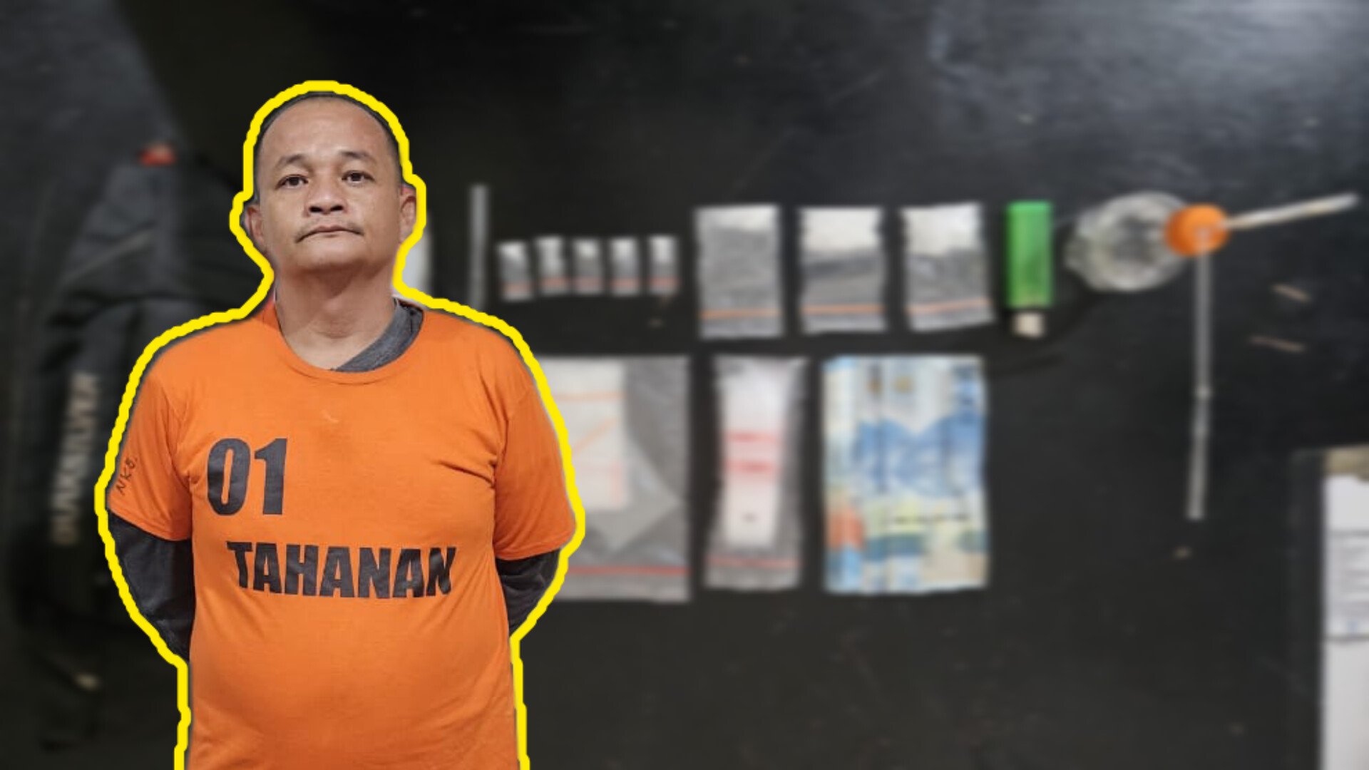 Tersangka dan barang bukti yang diamankan. ist