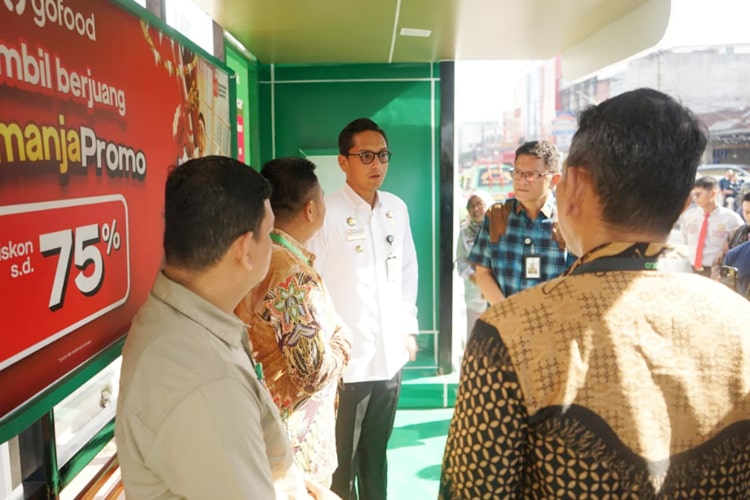 Pemko Medan dan Gojek Resmikan Halte Baru di Depan Mall Pelayanan Publik