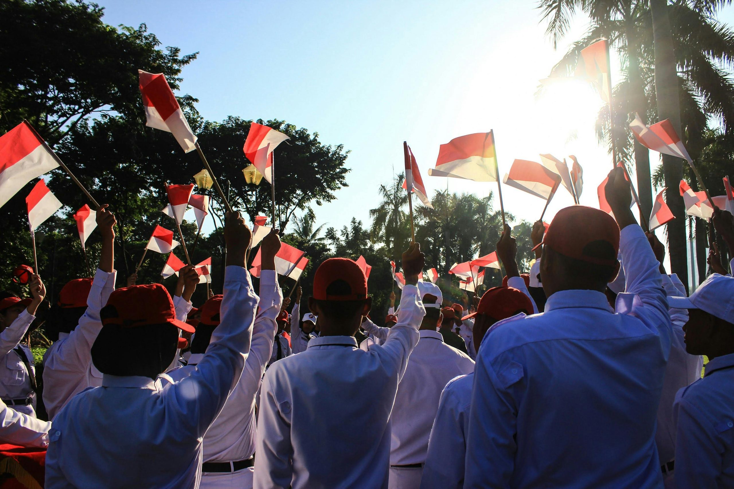 Kemeriahaan perayaan kemerdekaan oleh pelajar sekolah dasar. (Foto: Setneg RI)