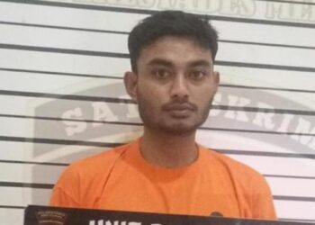 Pelaku maling mesin kopi Al Ikramullah. (Foto Ist)