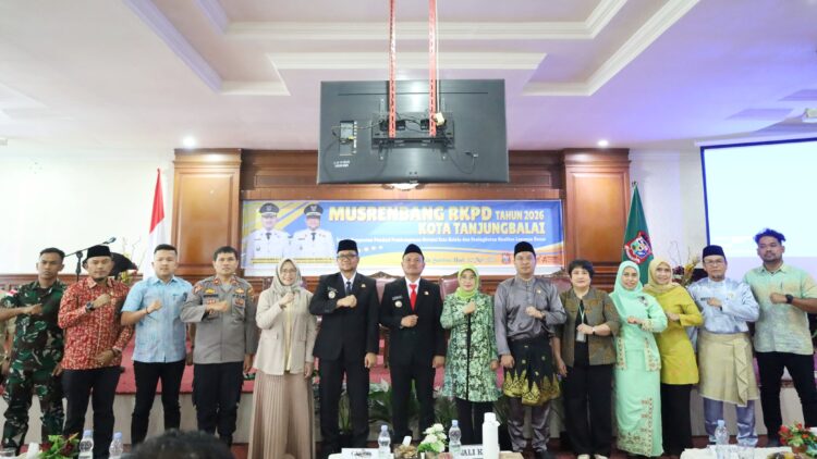 Wali Kota Tanjungbalai Mahyaruddin Salim dan Wakil Wali Kota Muhammad Fadly Abdina menghadiri kegiatan Musyawarah Perencanaan Pembangunan (Musrenbang) Tahun 2026 dalam rangka Penyusunan RKPD Kota Tanjungbalai Tahun 2026