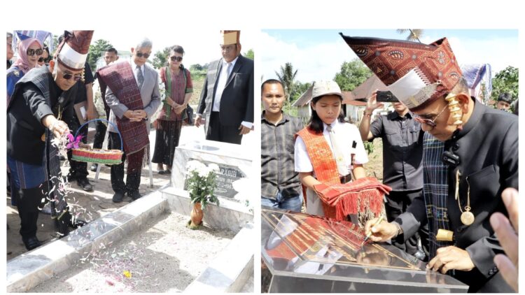Bupati Simalungun Dr. H. Anton Achmad Saragih ziarah ke makam Op. Guru Jason Saragih, pelopor dan tokoh pendidik Simalungun, di Pematang Raya